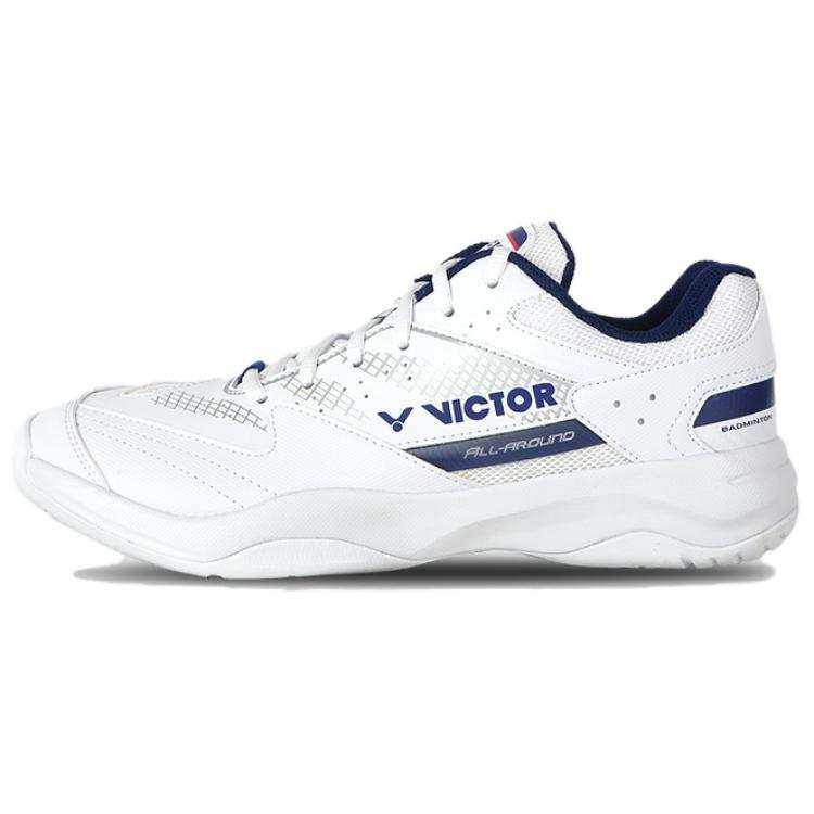 VICTOR PU, Mesh Low top Badminton Shoes Unisex White Blue