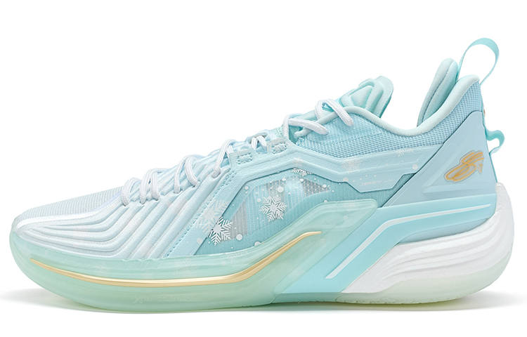 XTEP Jlin 3 Basketball Shoes Men's Low Top Foam Blue 2/New White