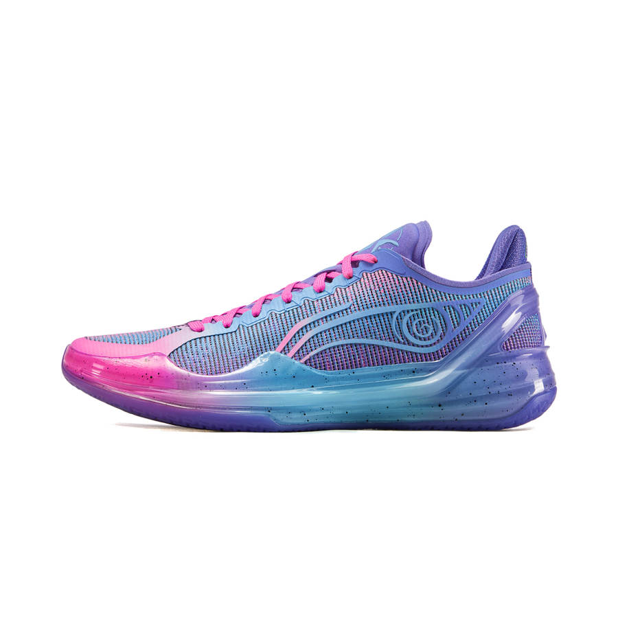 Li-Ning Li Ning Liren 4 V2 Cushioning Slip Resistant Support Lightweight Rebound Low top Basketball Shoes Men's Blue Purple