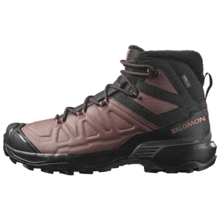 SALOMON Slip Resistant, Abrasion Resistant, Thermal High top Hiking Shoes Women's Black