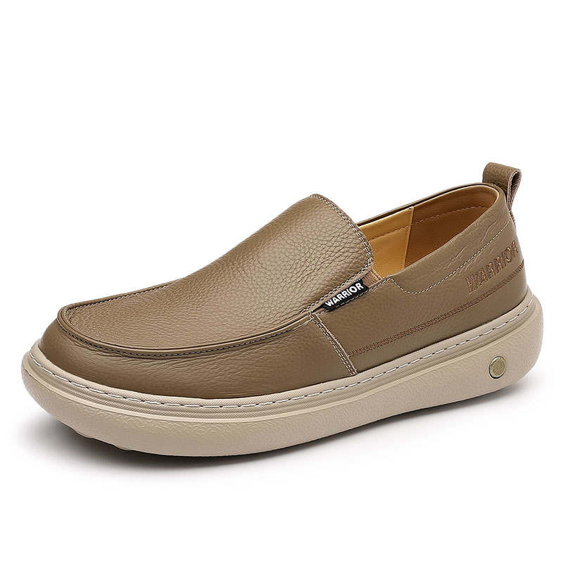 Warrior Leather Shoes For Men In Autumn Slip on Men's