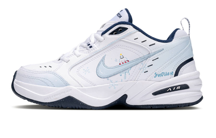 Nike Nike Air Monarch 4 Slip Resistant Abrasion Resistant Low top Chunky Sneakers Unisex Light Blue