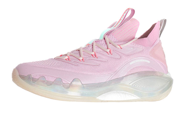 XTEP Cushioning Slip Resistant Abrasion Resistant Breathable Low top Performance Basketball Shoes Men's Peach Pink
