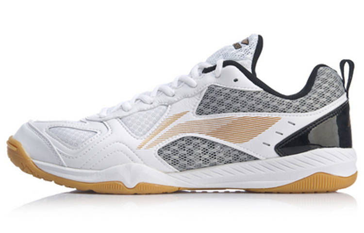 Li-Ning Li Ning Comfortable Abrasion Resistant Breathable Low top Table Tennis Shoes Men's Black White