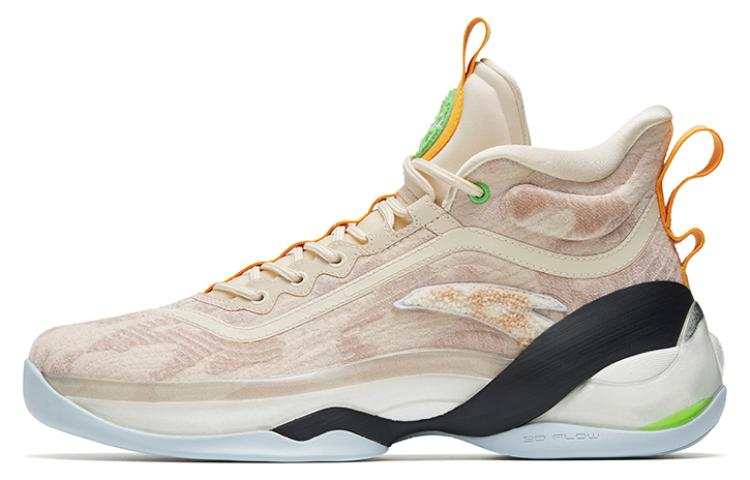 ANTA KT7 Basketball Shoes Men's Mid Top Beige/Brown