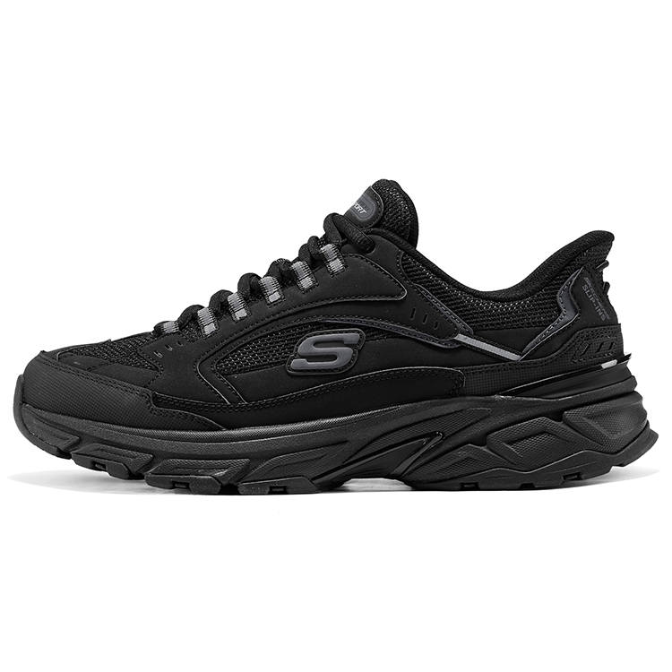 Skechers Silver Wing Shoes Lightweight Height Increasing Low top Chunky Sneakers Men's Black