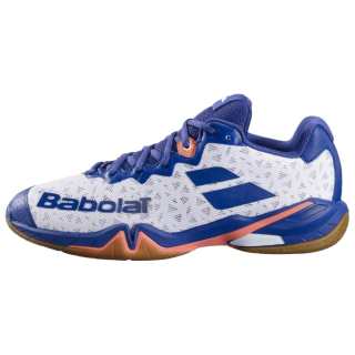 Babolat SHADOW 4 Slip Resistant Abrasion Resistant Low top Badminton Shoes Men's White Blue