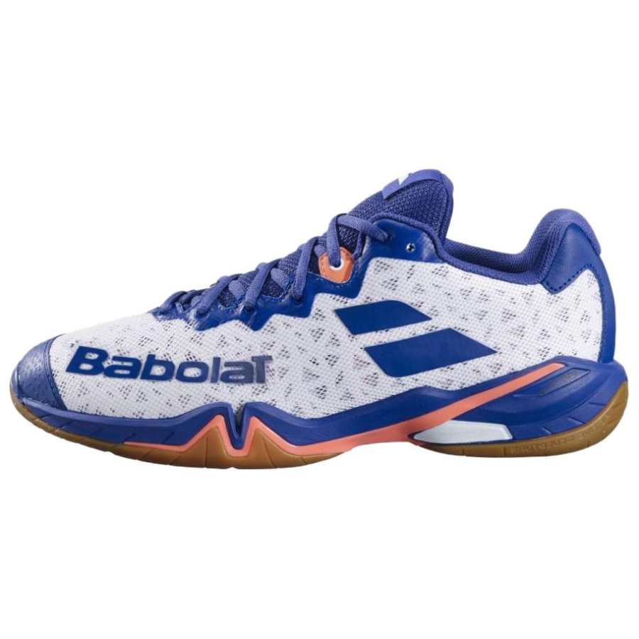 Babolat SHADOW 4 Slip Resistant Abrasion Resistant Low top Badminton Shoes Men's White Blue