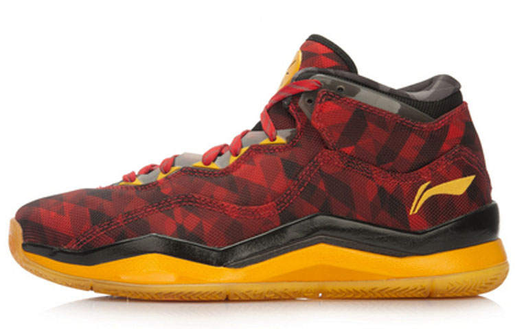 Li-Ning Li Ning WOW 3 Way Of Wade 3 Screwdriver Mid top Basketball Shoes Men's Red Yellow Black