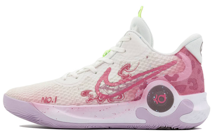 Nike Nike KD Trey 5 IX Instant Kill Shadow Cushioning Slip Resistant Mid top Vintage Basketball Shoes Men's Pink White
