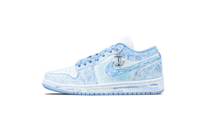 Jordan Jordan Air Jordan 1 Blue Tide Anchor Shadow Cushioning Slip Resistant Abrasion Resistant