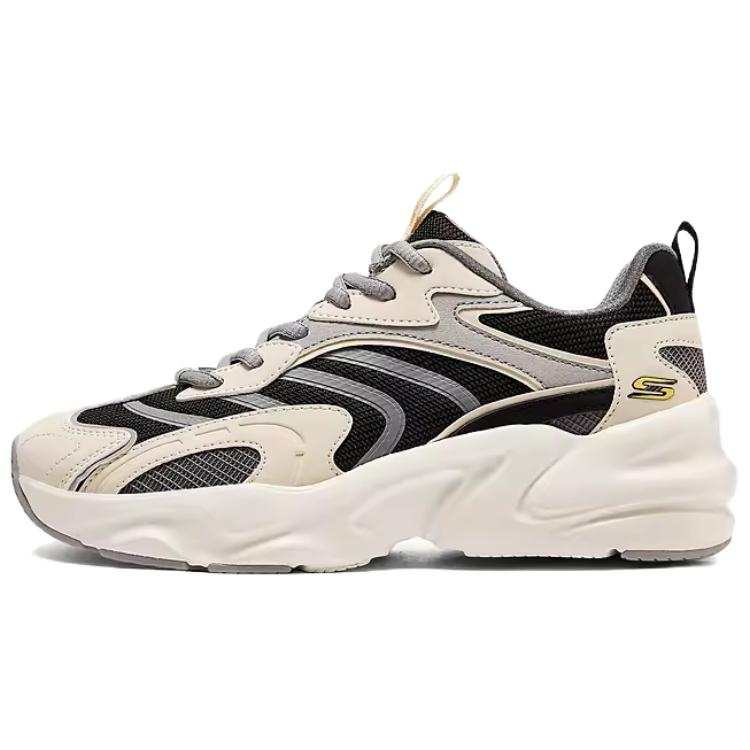 Skechers DLITES Textile, Synthetic Leather Low top Chunky Sneakers Men's White Black