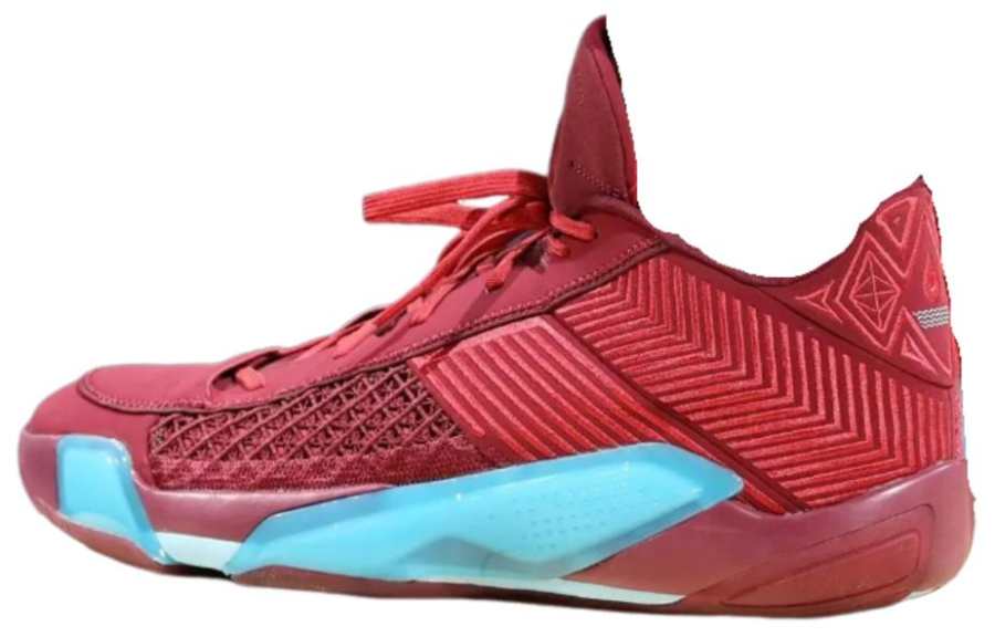 Jordan Jordan Air Jordan 38 Low PE Comfortable Round Toe Abrasion Resistant Breathable Low top Basketball Shoes Men's Red Blue