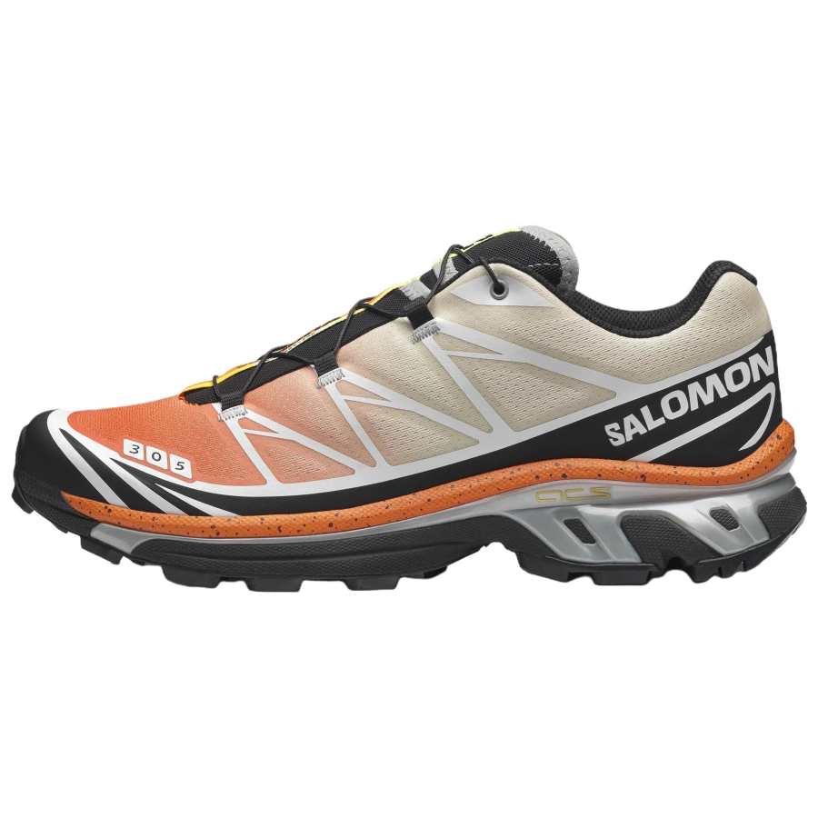 SALOMON XT 6 Trail Running Shoes Unisex Chic Orange Light Yellow Gray Black