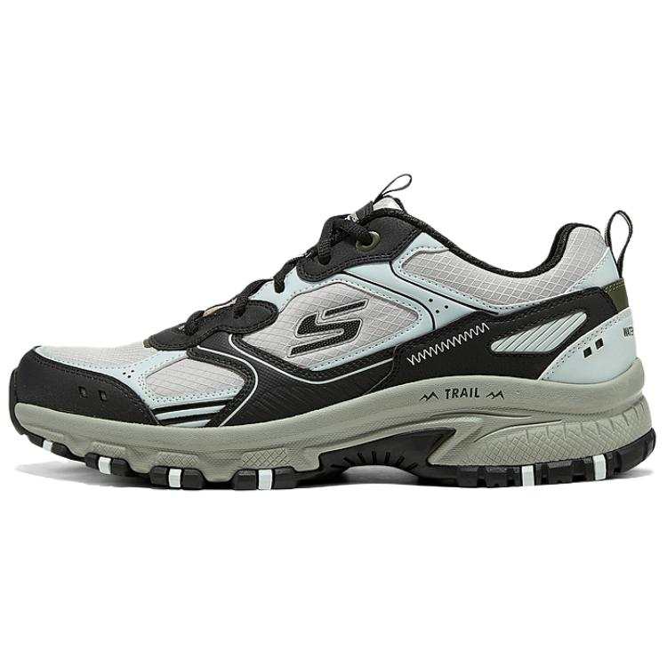 Skechers OUTDOOR MENS Cushioning Abrasion Resistant Low top Mountaineering Hiking Shoes Men's Black Green