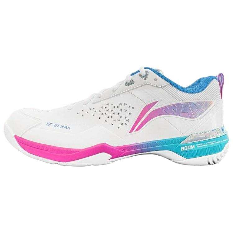 Li-Ning Li Ning Blade Max Cushioning Slip Resistant Abrasion Resistant Low top Badminton Shoes Unisex White Pink Blue