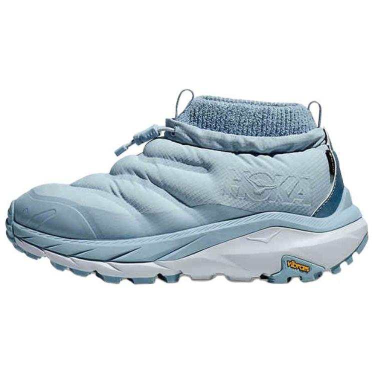 HOKA ONE ONE Kaha 2 Comfortable Slip Resistant Abrasion Resistant Mid top Hiking Shoes Women's Gray Blue