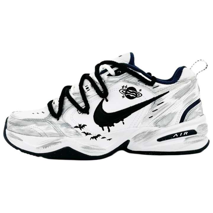 Nike Nike Air Monarch 4 Slip Resistant Abrasion Resistant Low top Chunky Sneakers Unisex Gray White
