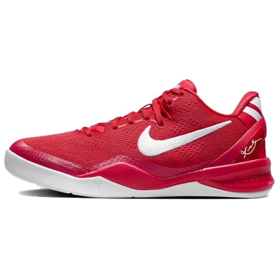 Nike Nike Kobe 8 Protro'Mambacita' Cushioning Slip Resistant Low top Basketball Shoes Unisex Red White