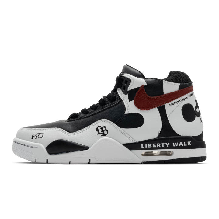Nike Nike Flight Legacy Night Chaser Solitary Shadow Cushioning Slip Resistant Mid top Vintage Basketball Shoes Men's Black