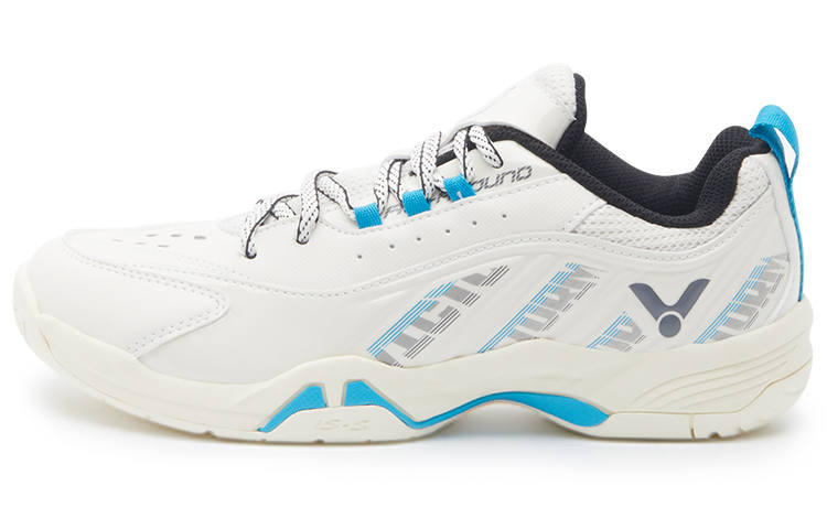 VICTOR Cushioning Slip Resistant Abrasion Resistant Low top Badminton Shoes Unisex Warm White