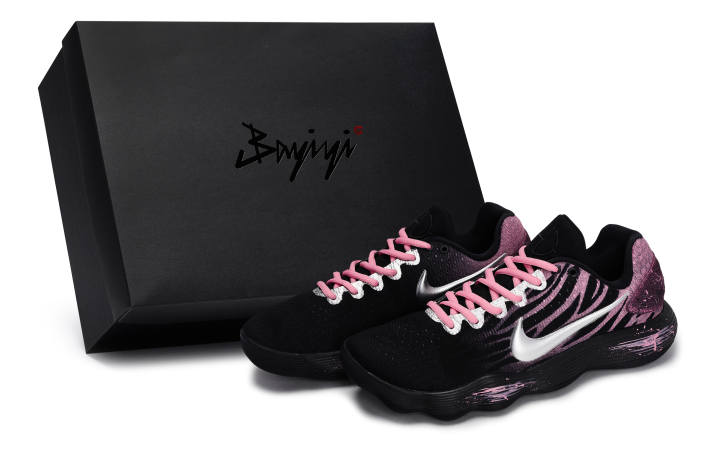 Nike Nike Hyperdunk 2017 Mist Hunter Abrasion Resistant Low top Basketball Shoes Unisex Black Pink
