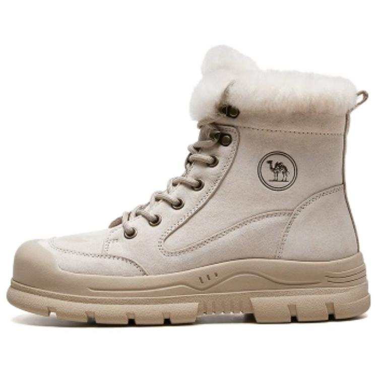 CAMEL Split Pig Leather Thermal Abrasion Resistant Short Snow Boots Women's