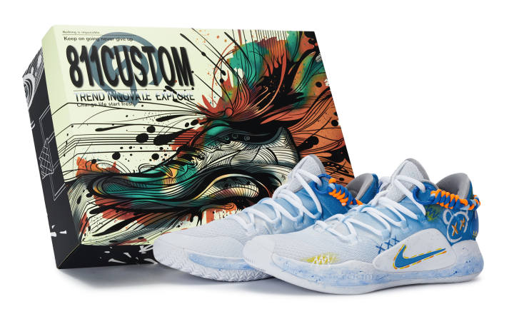 Nike Nike Hyperdunk X 811 Manufacturing, Bear Honey Candy, Special Shoe Box Low top Basketball Shoes Men's Blue White
