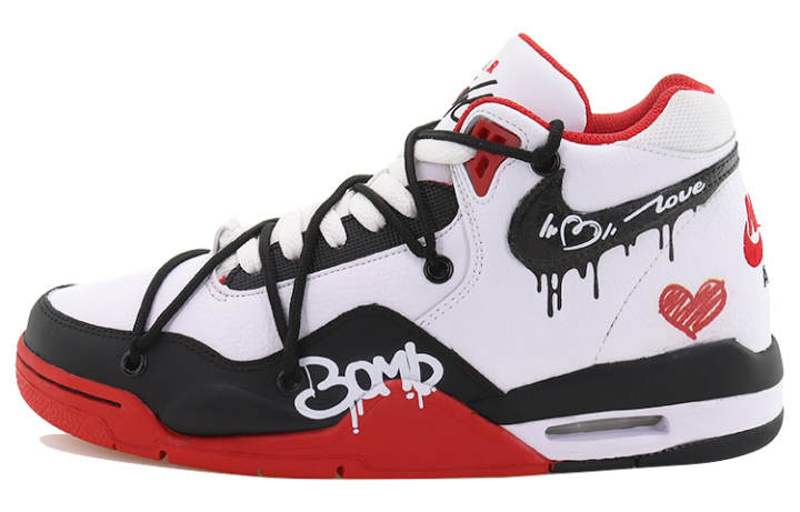 Nike Nike Flight Legacy Mid top Vintage Basketball Shoes Unisex Red White