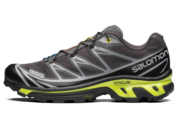 SALOMON XT 6 Slip Resistant, Abrasion Resistant, Breathable, Lightweight Low top Outdoor Shoes Unisex Black