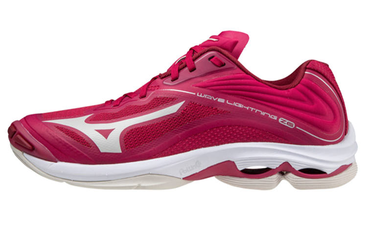 Mizuno Wave Lightning Z6 Comfortable Slip Resistant Abrasion Resistant Low top Volleyball Shoes Women's Rose Red