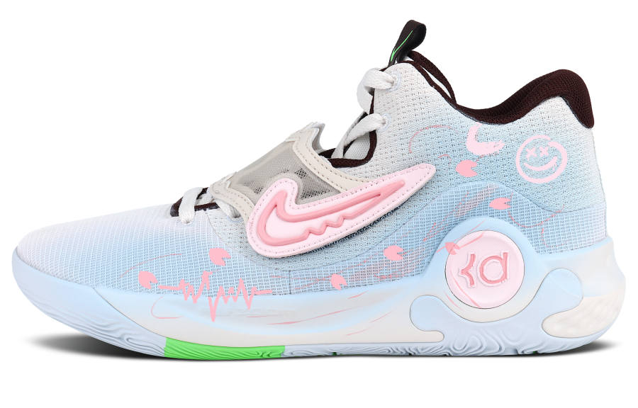 Nike Nike KD Trey 5 X Cushioning Abrasion Resistant Cushioning, Wear Resistant Low top Basketball Shoes Men's Blue Pink