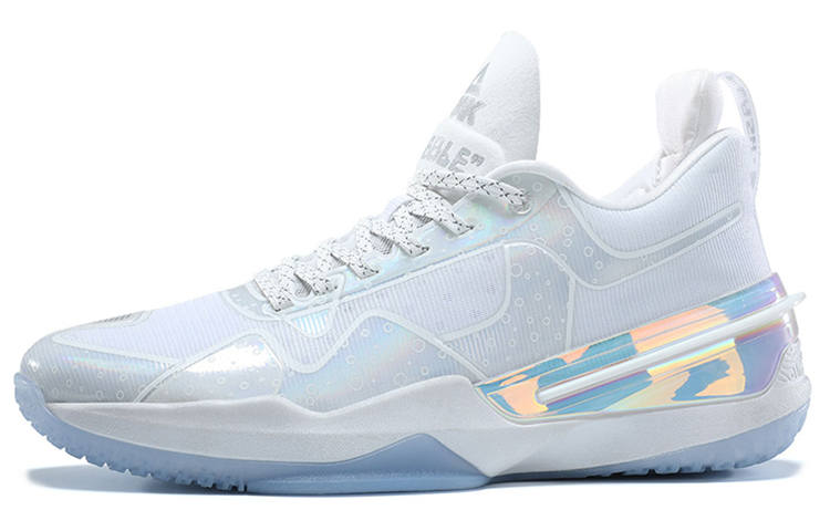 PEAK Flash 3 Cushioning Slip Resistant Abrasion Resistant Coverage Support Low top Taichi Basketball Shoes Men's White