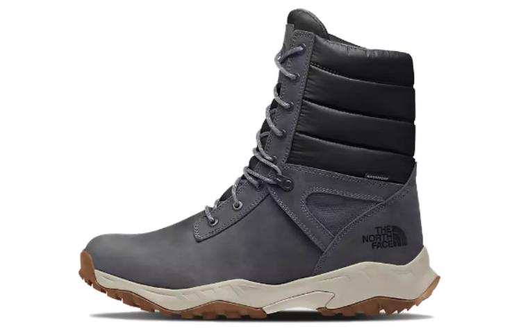 THE NORTH FACE ThermoBall Slip Resistant Abrasion Resistant High top Mountaineering & Hiking Shoes Men's Gray White