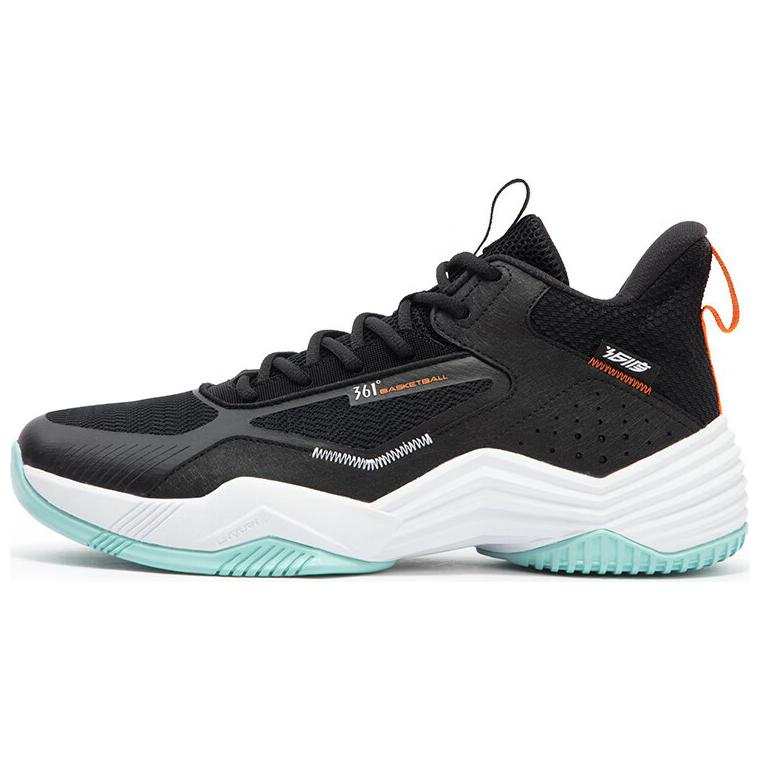 361° Cushioning Slip Resistant Low top Basketball Shoes Men's Black White