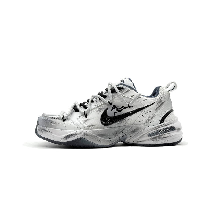 Nike Nike Air Monarch 4 Qinghe Creative, Horse Year, Silver Frost Gray Cushioning Abrasion Resistant