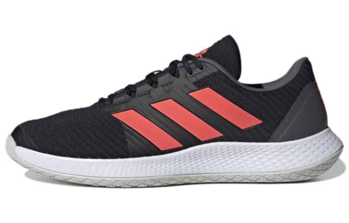 Adidas Adidas Forcebounce Handball Slip Resistant Low top Training Shoes Men's Black Red