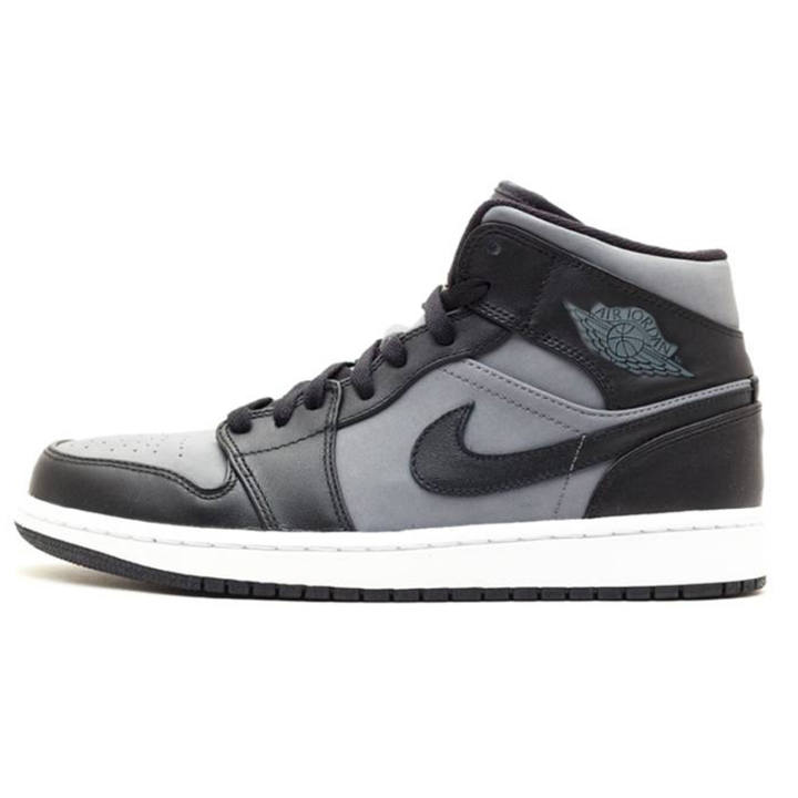 Jordan Jordan Air Jordan 1 Mid 'Cool Grey' Synthetic Leather, Leather Cushioning Slip Resistant Abrasion Resistant Mid top