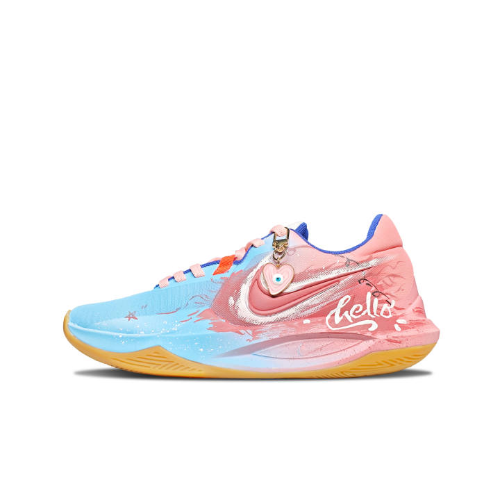 Nike Nike Precision 6 Abrasion Resistant Low top Basketball Shoes Unisex Blue Pink