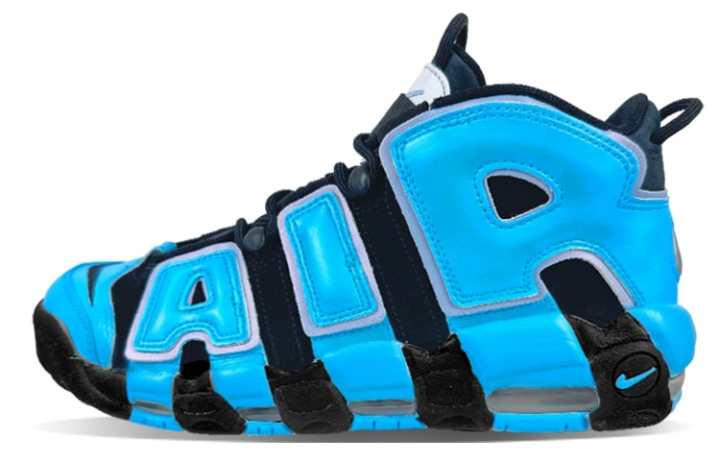 Nike Nike Air More Uptempo Mid top Vintage Basketball Shoes GS Carolina Blue