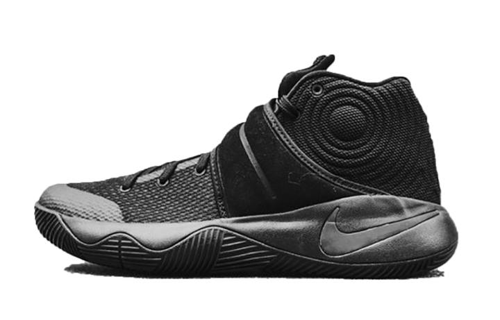 Nike Nike Kyrie 2 'Triple Black' Mesh, Textile, Synthetic Leather Slip Resistant Lightweight Mid top