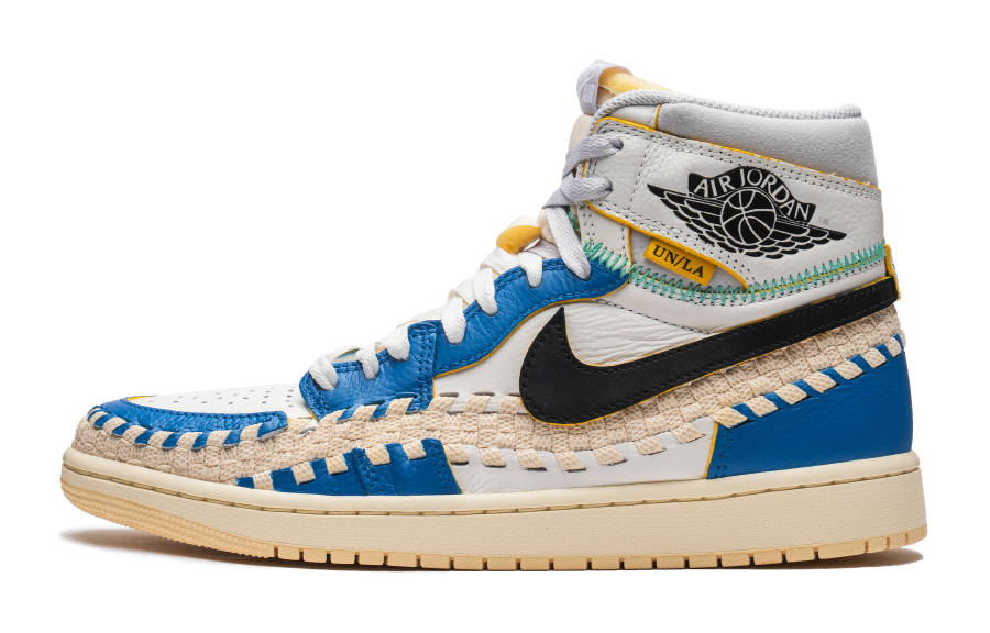 Jordan Jordan UNION X Bephies Beauty Supply Air Jordan 1 High OG North Carolina, University Blue Woven Trendy High top
