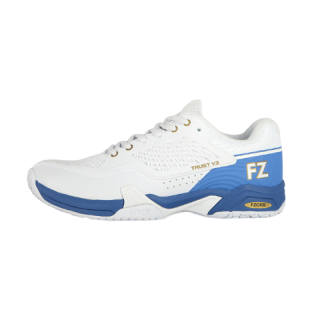 FZ FORZA Victor x FZ FORZA Cushioning Slip Resistant Breathable Low top Badminton Shoes Men's White Royal Blue