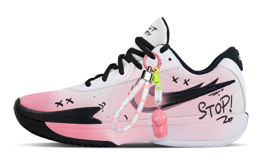 Nike Nike Air Zoom G.T. Cut Academy Pink Ink Iridescent Abrasion Resistant Low top Basketball Shoes Men's Pink
