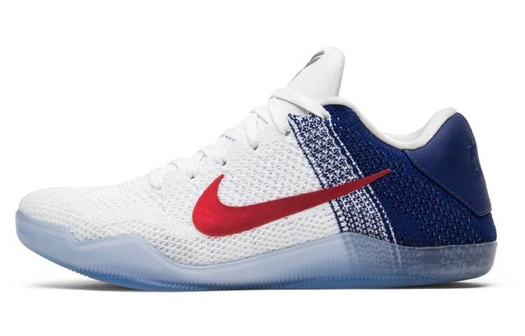 Nike Nike Kobe 11 Elite Low USA Kobe 11 Dream Team, USA Team Low top Basketball Shoes Men's White Blue