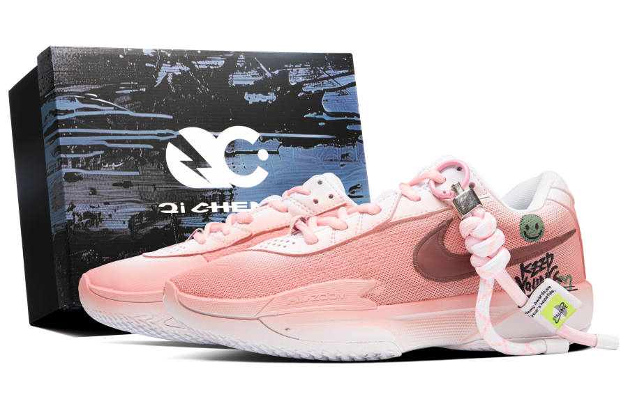 Nike Nike Air Zoom G.T. Cut Academy Pink Mist Box Abrasion Resistant Low top Basketball Shoes Unisex Pastel Pink