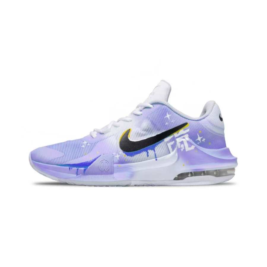 Nike Nike Air Max Impact 4 Purple Mirror Abrasion Resistant Low top Basketball Shoes Men's Purple