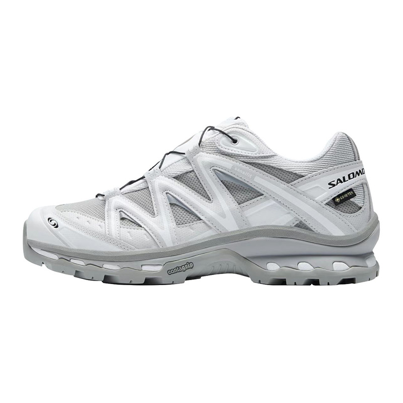 SALOMON XT Quest Abrasion Resistant Waterproof And Breathable Thermal Low top Hiking Shoes Unisex Gray White