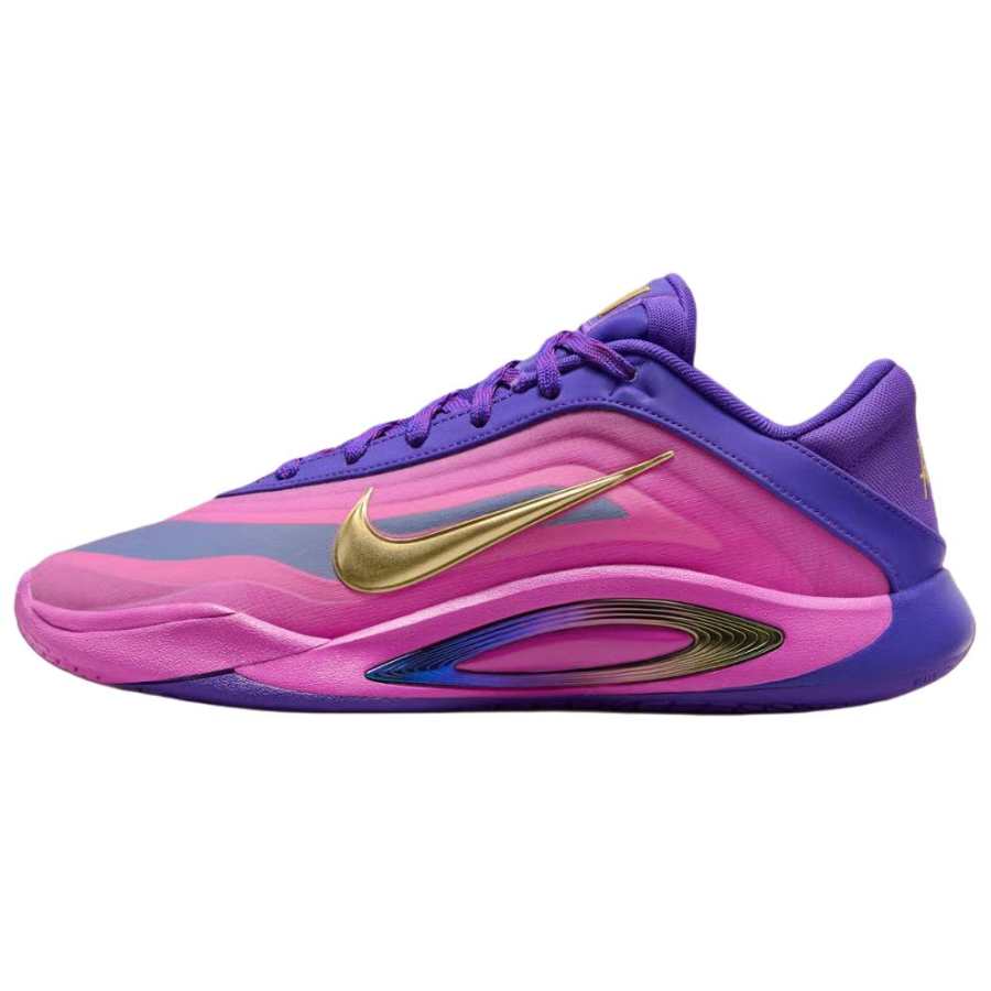 Nike Nike A'One Abrasion Resistant Low top Basketball Shoes Women's Pink Purple