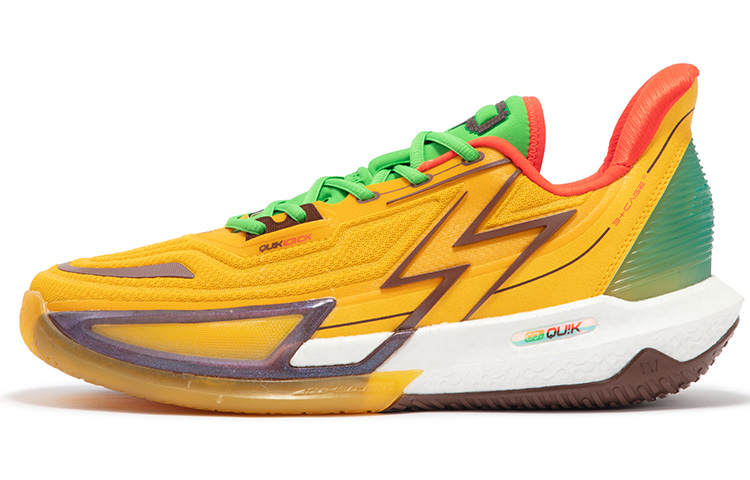 361° BIG3 4.0 Quick Pro Basketball Shoes Men's Low Top Vintage Yellow/Radiant Green